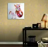 Geen frame Moderne Art Olieverf Roze Logy Donkey op Canvas Handgeschilderde Wall Decor voor kinderkamer