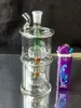 Trzy opony przezroczyste Hookah Bongs Akcesoria szklane rurę wodną Rurki palenia Perkolator Szklany Bongs Bonga oleju Rury wodne Rury olejne