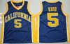 Herren California Golden Bear Jason Kidd College-Basketball-Trikots Vintage #5 Marineblaue Hemden Universitäts-Trikot mit Nähten S-XXXL