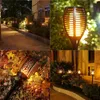 LED Solar Garden Flame Torch Light Flicker Candle Solar Powered IP65 Waterproof Hanging Decorative Lamp For Outdoor Pathes