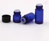 2mlミニペイントブルーガラスエッセンシャルオイルボトルオリフィス還元剤キャップ青小ガラスバイアル600ピース