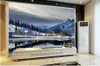 Fountain Snow Mountain Plateau 3D Landscape Wall Paintings wallpaper for walls 3 d for living room