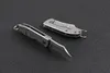 FREE SHIPPING New CNC Stone Wash Full TC4 titanium Handle D2 Blade Folding Pocket Knife DF14