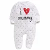 Mikrdoo Lovely Baby Rompers 2017 Nouveau-né I Love Mummy Daddy Child Costume Stars Stripe Girl Boy Jumps Tuit Clothing Set Winter Clothes Suit