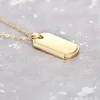 Brand New Charming Design Acciaio inossidabile enorme Dog tag Army Card Ciondolo Regali da donna da uomo Collana 24 '' Oro