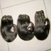 1.2kg bulk low price free DHL malayaisn human hair wefts weave wavy 8 inch(30g/pc) color #1b hair for sale