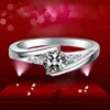 Vogue Classic Design ForeverBeauty 0.6CT Round Cut Synthetic Diamond Rings For Engagement Party Ring