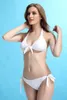 2017 새로운 삼각형 수영복 브라질 화이트 비키니 밀어 브래지어 붕대 Monokini 섹시한 여성 수영복 입욕 세트 도매 핫 판매 피어싱