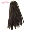 Trecce dritte softex da 14 pollici estensioni dei capelli sintetici dreadlocks 24 fili faux locs capelli intrecciati sintetici all'uncinetto per il nero w5975184