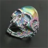 3pcs / mycket Ny storlek 7-15 Cool Big Biker Skull Ring 316L Rostfritt Stål Mode Smycken Män Walking Dead Skull Ring