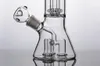 Newest Brand New Glass Bongs Dab Rigs Straight beaker with four inside percolator water pipe with 18 mm joint