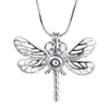 18kgp Big Dragonfly Locket Cages, Pearl Gem Bead Pendant Mountings, DIY Jewellery Charms