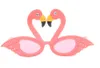 Flamingo-Cocktail-Hawaiian-Neuheits-Sonnenbrille, Kostüm, tropische Strandbrille, Hochzeit, Geburtstag, Junggesellinnenabschied, rosa Glitzer
