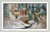 Noel kar kaplı manzara diy el yapımı çapraz dikiş iğne işleri setleri nakış resimleri tuval üzerine basılmış sayılmış DMC 149582995