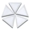 30 Pcs White Plastic Triangle Round Sorting Trays for Nail Art Rhinestones Beads Crystal Tools