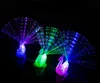 Creative Peacock LED Finger Ring Lights Beams Party Nightclub Color Rings Optical Fiber Lamp Kids Children Halloween Party Supplies