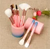 Makeup Brush 12pcs Pro gradient Eye shadow brushes with Brush bucket Multi function BB Cream Brusher Eyeline Cosmetic tool