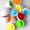 不可欠な6卵/セット学習教育のおもちゃ混合形状賢明なふりをするパズルスマートベビー子供ツールのおもちゃ子供のための最低価格