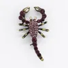 12pcs/lot Wholesale Clear Crystal Rhinestone Scorpion Fashion Costume Pin Brooch C316