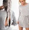 Wholesale-Sexy Women Long Sleeve Knitwear Ladies Knitted Sweaters Jumper Winter Tops Open back Grey