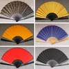 10" Large Blank Chinese Rice Paper Hand Fan Adult Calligraphy DIY Fine Art Hand Painting Programs Folding Bamboo Fans Crafts Gift