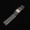 New 316L unpolished Stainless Steel Metal Watch Bands Strap bracelets safety Deployment Clasp Buckle matte watchbands 20mm 22mm290H