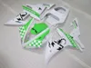 custom paint bodywork for YAMAHA 2002 2003 YZF-R1 green white fairings kit YZFR1 YZF R1 YZF1000 02 03 VC47