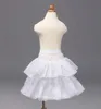 Das meninas Petticoa anáguas anáguas de casamento dama de honra acessórios Crinolina Branco 1-Hoop 2-Layer Flower Girl Dress Kid Underskirt