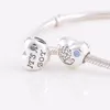 Andy Jewel 925 perles en argent sterling bébé fille/garçon breloques s'adapte au style européen Pandora bijoux bracelets collier 791280PCZ