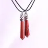 Atraente Natural Amuleto Vermelho Jasper Raiz de Pedra Chakra Colar de Pingente de Pedras Preciosas Suave o Sangue da Terra Beads para Energia e Vitalidade