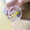 Mini-Glasbong-Ölplattform Dunkin Dabs American Runs On Dabs Inline-Glas-Perkolator-Bubbler mit zwei Funktionen, Wasserpfeifen-Bong mit 14-mm-Außengewinde
