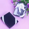 Vente en gros - 60 PCS Party Favor Ange Argent Métal Signet En Boîte Pour Baptême Bébé Douche Nuptiale Baptême Faveurs De Mariage Bomboniere