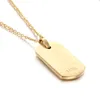 Brand New Charming Design Acciaio inossidabile enorme Dog tag Army Card Ciondolo Regali da donna da uomo Collana 24 '' Oro