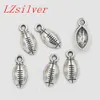 Alloy Rugby Gym Athletic Sports Charms Pendants For Jewelry Making Bracelet Necklace DIY Accessories 7*15.5mm Antique silver 200Pcs