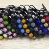 Braccialetti di perline di cristallo della sfera della discoteca donne ragazze avvolgono il braccialetto di fascino perline catena di corda per gli uomini Moda gioielli fai da te lotti sfusi all'ingrosso