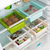 4 pçs/lote plástico cozinha geladeira rack de armazenamento geladeira freezer prateleira titular gaveta extraível organizador economia de espaço