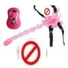 Dildos helt ny fjäril fjärrkontroll 7 hastigheter rem på vibrator dildo anal sex leksak #r91