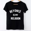 Gros-Beyonce est ma lettre T-shirt imprimé drôle pour les femmes Tops à manches courtes Noir Blanc Big Tees Chemises Femme Camisetas Mujer
