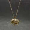 Collier en chaîne de pull en forme d'éléphant, ajouré, peut ouvrir la cage, vente en gros, grand tempérament, simple, pendentif animal féminin, nouvelle mode