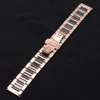 14mm 16mm 18mm 20mm 22mm rostfritt stål Watchband Rem armband wrap ceramic svart polerade armbandsurband mode rosegold me7289948