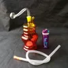 Variedad de accesorios de bongs de narguile degradados, quemador de aceite único Bongs de vidrio Tubos Tubos de agua Tubos de vidrio Plataformas petroleras Fumar con cuentagotas