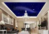 Custom elke maat Stereo Meteor Skytight Plafond Wallpaper Mural 3D Wallpaper 3D Wall Papers voor tv-achtergrond