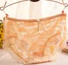 Bragas de encaje de las mujeres Calzoncillos Bikini de moda sexy Bragas Lencería Dama Ropa interior floral Tamaño grande M L colorido regalo festivo envío de la gota