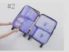 5Set Bag Orgnizer 7pcs Zestaw Zapip Wodoodporne torby podróżne Mężczyźni Kobiet Nylon Bagage Packing Cube Underware Bra Storage Bag