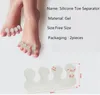 Tratamento do pé reutilizável maca de separador de dedo do dedo do pé para homens e mulheres Hallux valgus reto dos pés profissionais cuidados bunion sílica gel
