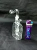 Mini flat rectangular hoses Glass Water Pipe Smoking Pipes Percolator Glass Bongs Oil Burner Water Pipes Oil Rigs Smoking