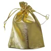 Sacos de embalagem de pano dourado/prata Bolsas de joias Lembrancinhas de casamento Saco de presente para festa de Natal 7x9cm / 9x12cm