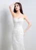 Nya vita spetsar sjöjungfru bröllopsklänningar 2022 älskling applikationer party brudklänningar lager 6-16 QC 331246Q