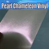 Film d'enveloppe de vinyle de décalage métallique de perle blanche à rose avec l'enveloppe de voiture sans bulle d'air couvrant l'enveloppe d'union de feuille moulée de peau 1.52*20M/rouleau 5X67F