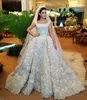 Funkelndes, luxuriöses Dubai-Hochzeitskleid, quadratischer Ausschnitt, Perlen-Pailletten, Applikationen, Organza-Brautkleider, bezaubernde Prinzessin-Hochzeitskleider